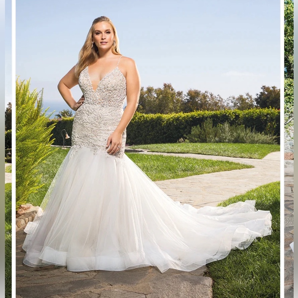 Casablanca Bridal 2359 Clara Wedding Dress Embellished V Neckline Fit and Flare